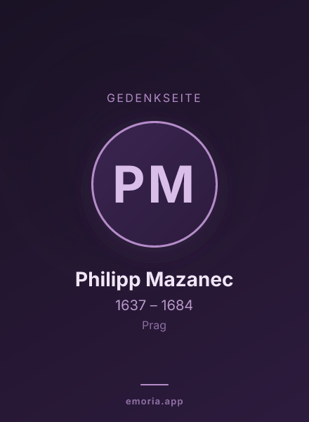 Gedenkportrait von Philipp Mazanec