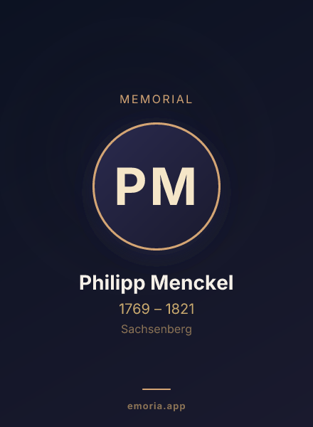 Memorial portrait of Philipp Menckel