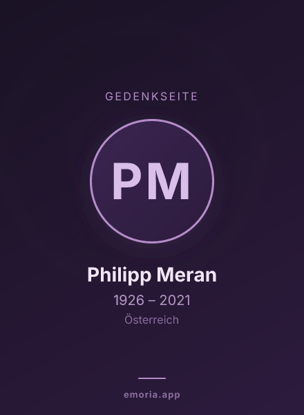 Gedenkportrait von Philipp Meran