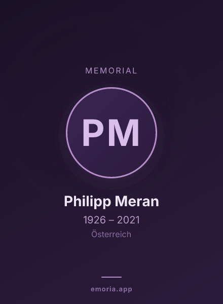 Memorial portrait of Philipp Meran