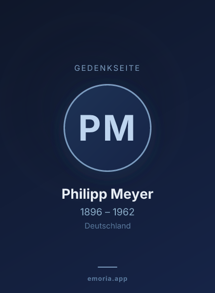 Gedenkportrait von Philipp Meyer