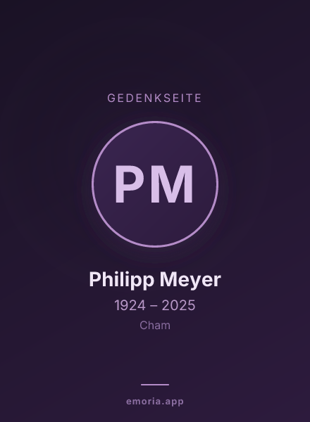 Gedenkportrait von Philipp Meyer