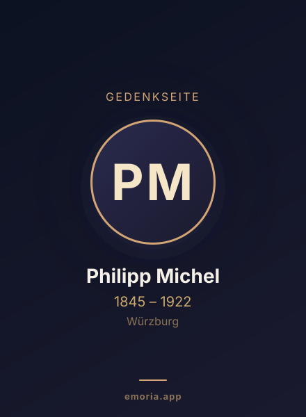 Gedenkportrait von Philipp Michel