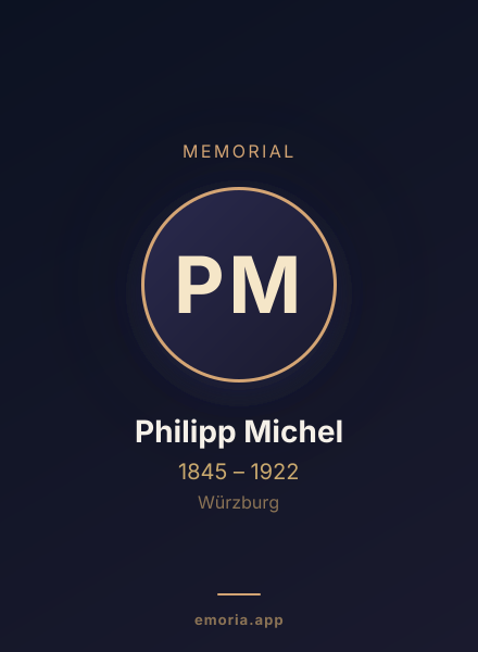 Memorial portrait of Philipp Michel