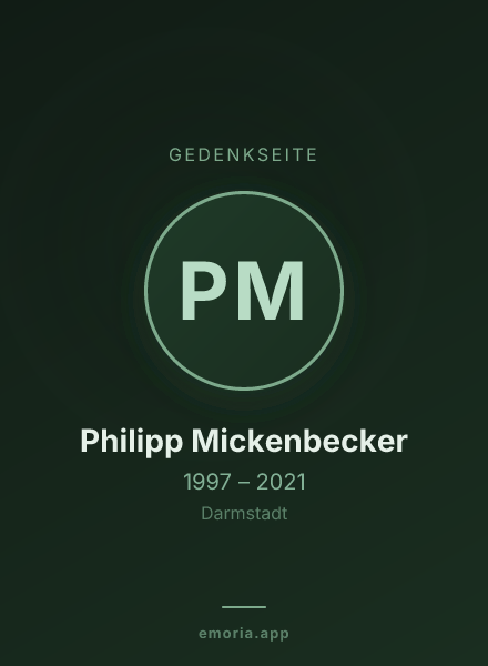 Gedenkportrait von Philipp Mickenbecker