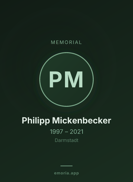 Memorial portrait of Philipp Mickenbecker