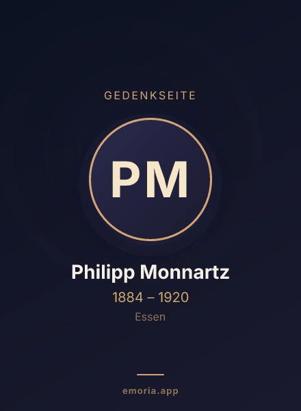 Gedenkportrait von Philipp Monnartz