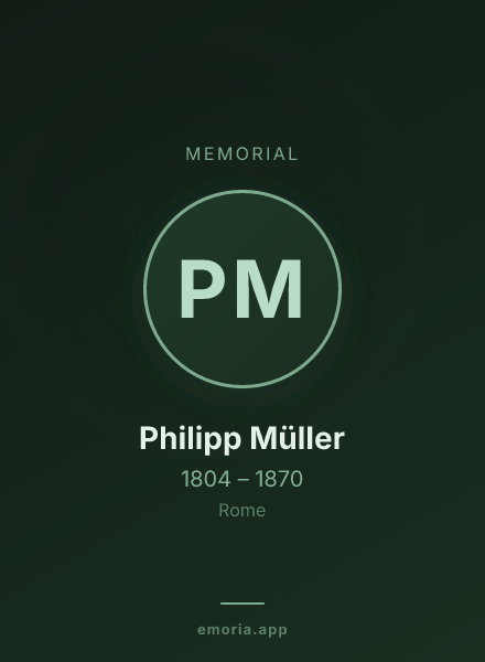 Memorial portrait of Philipp Müller