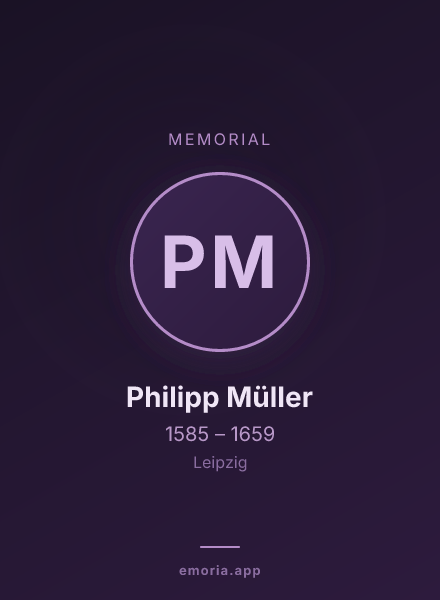 Memorial portrait of Philipp Müller