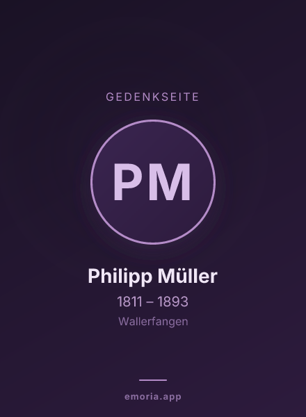 Gedenkportrait von Philipp Müller