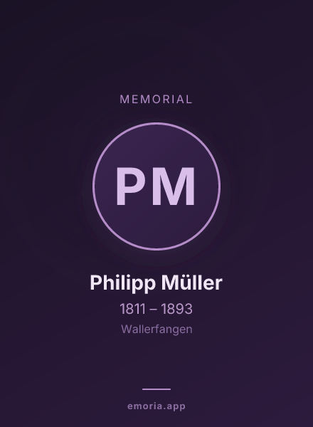 Memorial portrait of Philipp Müller