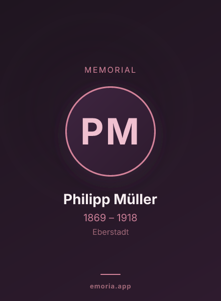 Memorial portrait of Philipp Müller