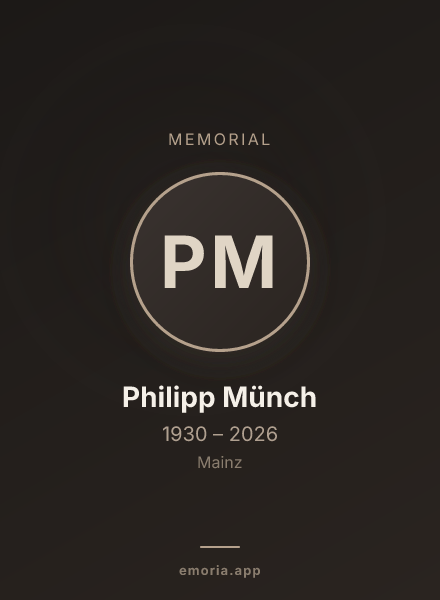 Memorial portrait of Philipp Münch