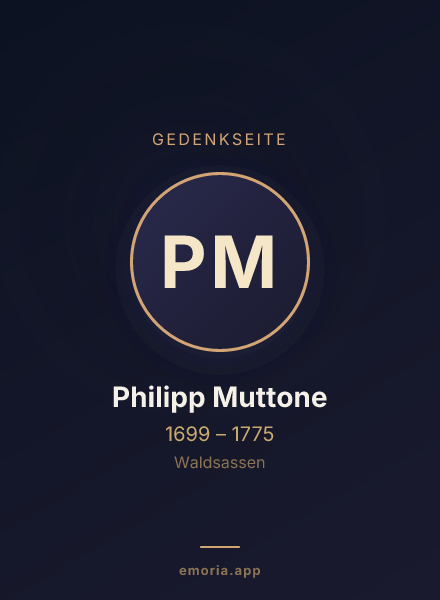 Gedenkportrait von Philipp Muttone