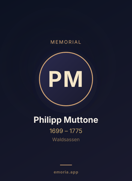 Memorial portrait of Philipp Muttone