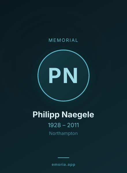 Memorial portrait of Philipp Naegele