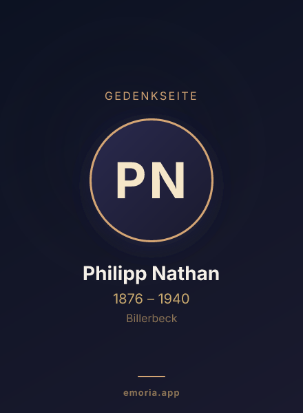 Gedenkportrait von Philipp Nathan