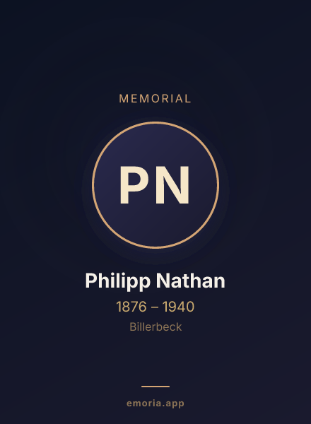 Memorial portrait of Philipp Nathan