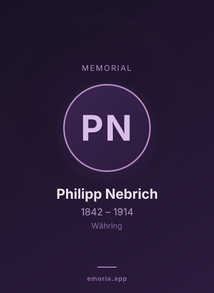 Memorial portrait of Philipp Nebrich