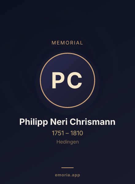 Memorial portrait of Philipp Neri Chrismann