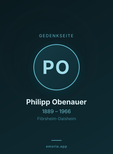 Gedenkportrait von Philipp Obenauer
