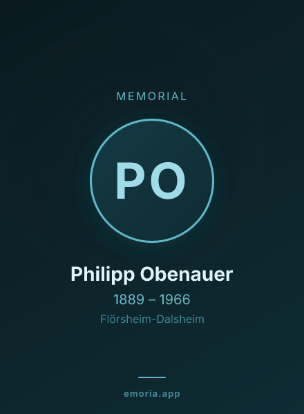 Memorial portrait of Philipp Obenauer