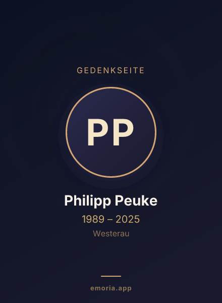 Gedenkportrait von Philipp Peuke