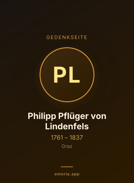 Gedenkportrait von Philipp Pflüger von Lindenfels