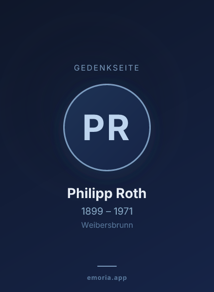 Gedenkportrait von Philipp Roth