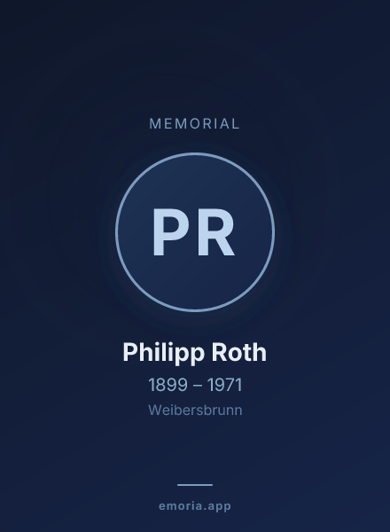 Memorial portrait of Philipp Roth