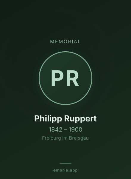 Memorial portrait of Philipp Ruppert