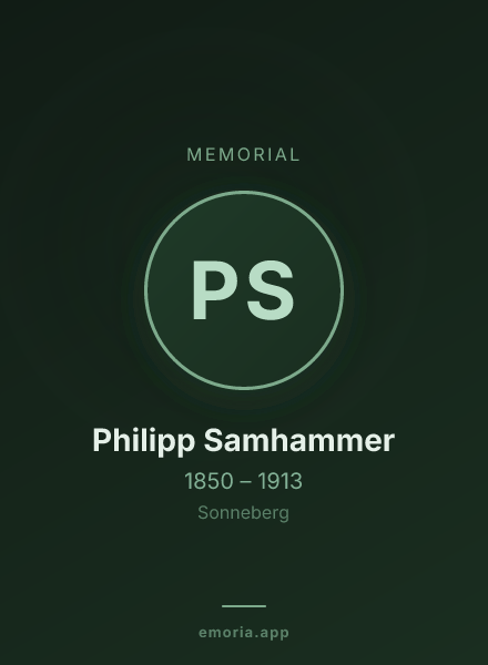 Memorial portrait of Philipp Samhammer