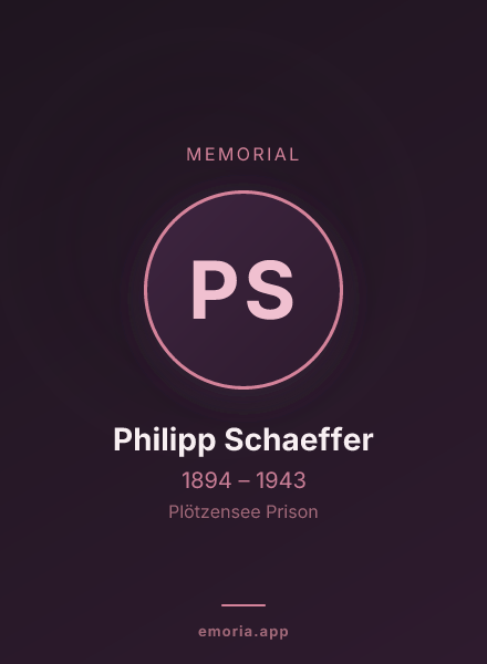 Memorial portrait of Philipp Schaeffer