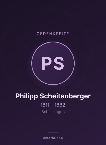 Gedenkportrait von Philipp Scheitenberger