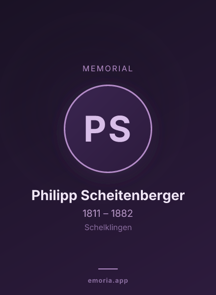 Memorial portrait of Philipp Scheitenberger