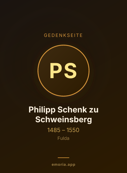 Gedenkportrait von Philipp Schenk zu Schweinsberg