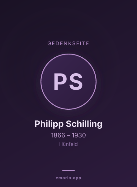 Gedenkportrait von Philipp Schilling