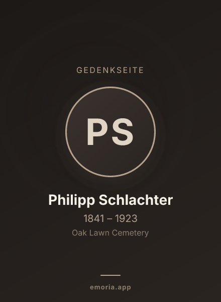 Gedenkportrait von Philipp Schlachter