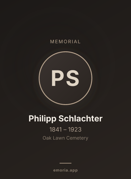 Memorial portrait of Philipp Schlachter