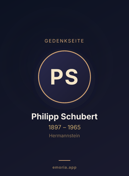 Gedenkportrait von Philipp Schubert