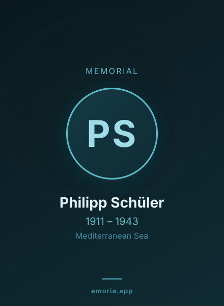 Memorial portrait of Philipp Schüler