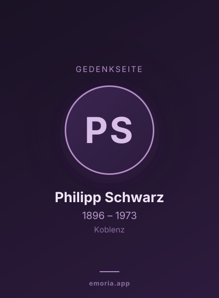 Gedenkportrait von Philipp Schwarz