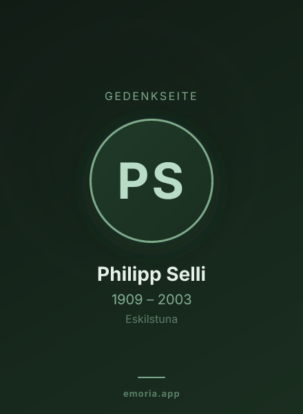 Gedenkportrait von Philipp Selli