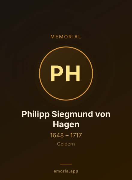 Memorial portrait of Philipp Siegmund von Hagen