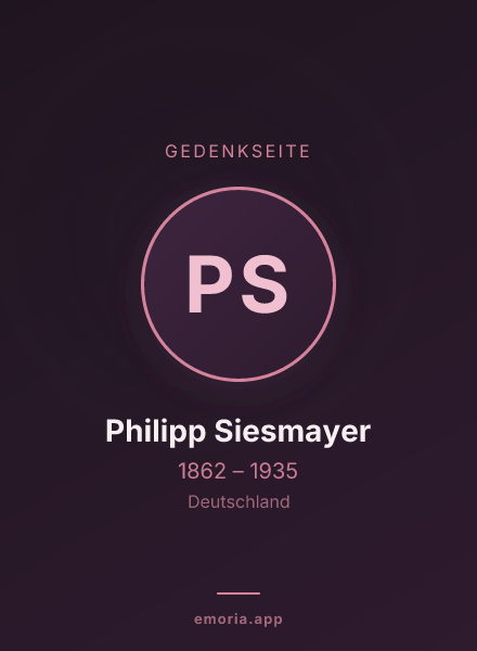 Gedenkportrait von Philipp Siesmayer