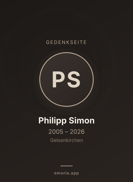 Gedenkportrait von Philipp Simon