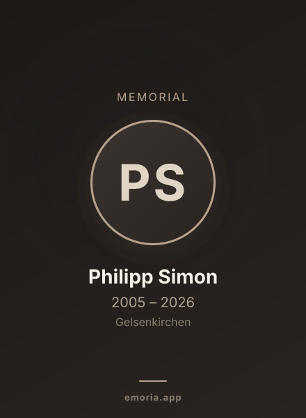 Memorial portrait of Philipp Simon