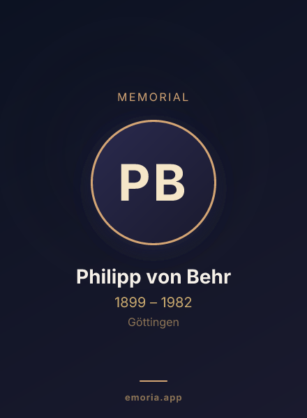 Memorial portrait of Philipp von Behr
