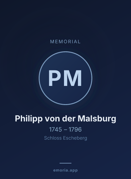 Memorial portrait of Philipp von der Malsburg
