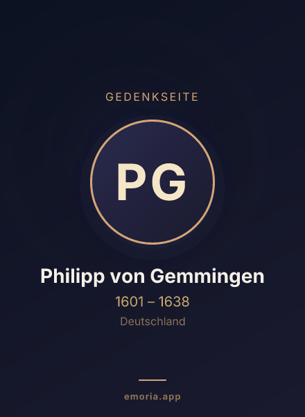 Gedenkportrait von Philipp von Gemmingen